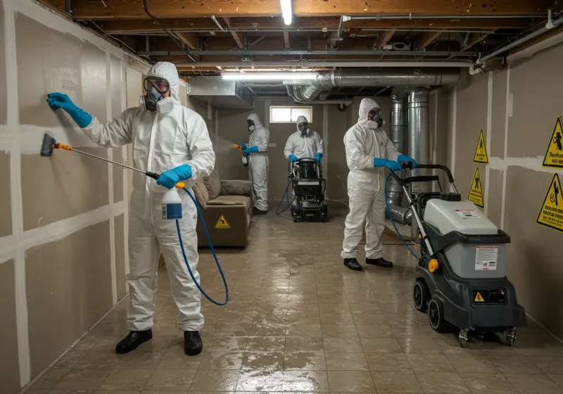 Basement Moisture Removal and Structural Drying process in Tell City, IN